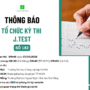 THÔNG BÁO TỔ CHỨC KỲ THI J.TEST SỐ 182