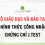 BỘ GIÁO DỤC VÀ ĐÀO TẠO CHÍNH THỨC CÔNG NHẬN CHỨNG CHỈ J.TEST