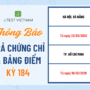 THÔNG BÁO LỊCH TRẢ CHỨNG CHỈ KỲ THI J.TEST SỐ 184 VÀ LỊCH NGHỈ TẾT NGUYÊN ĐÁN 2026