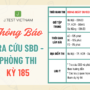 THÔNG BÁO TRA CỨU SỐ BÁO DANH – PHÒNG THI KỲ 185