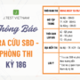 THÔNG BÁO TRA CỨU SỐ BÁO DANH – PHÒNG THI KỲ 186