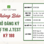 THÔNG BÁO MỞ ĐĂNG KÝ KỲ THI J.TEST SỐ 188