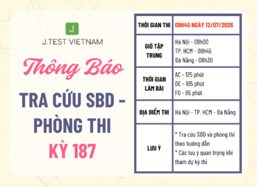 THÔNG BÁO TRA CỨU SỐ BÁO DANH – PHÒNG THI KỲ 187