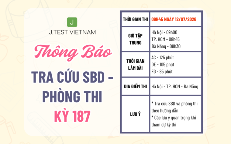 THÔNG BÁO TRA CỨU SỐ BÁO DANH – PHÒNG THI KỲ 187