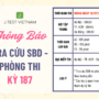THÔNG BÁO TRA CỨU SỐ BÁO DANH – PHÒNG THI KỲ 187
