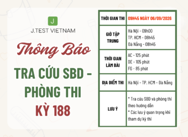 THÔNG BÁO TRA CỨU SỐ BÁO DANH – PHÒNG THI KỲ 188