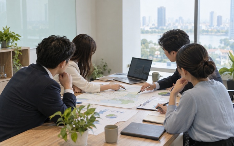 Phân tích thị trường và lập kế hoạch vận hành Nhóm chuyên viên phân tích số liệu thị trường và bản đồ khu vực để lập kế hoạch vận hành